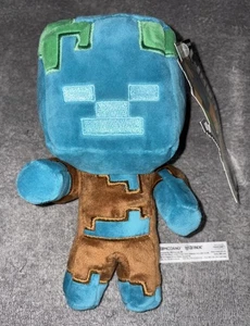 Jinx Minecraft Happy Explorer Drowned Plush Stuffed Animal Gaming 8” Mojang 2019 - Picture 1 of 4