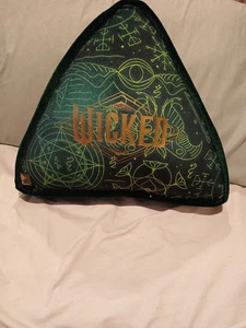 WICKED Elphaba Triangle Pillow Grimmerie Plush Emerald Green Throw Pillow EUC - Picture 1 of 3