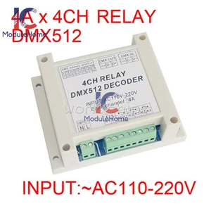 AC110-220V 4Channel DMX512 Relay Switch DMX Relay Controller + Case For Lamp - Picture 1 of 8