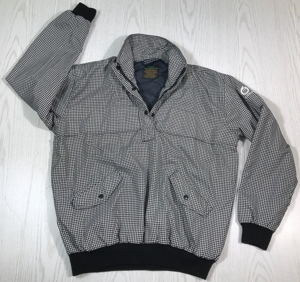 Sunderland Of Scotland Weatherbeater Houndstooth Pullover Jacket Women Large 90s - Image 1 of 4