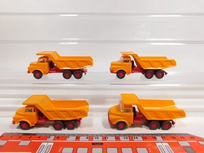 4X Wiking H0 1:87 Modello LKW Muldenkipper Kipper MAN Arancione Mint #DX221-0,5 - Immagine 1 di 4