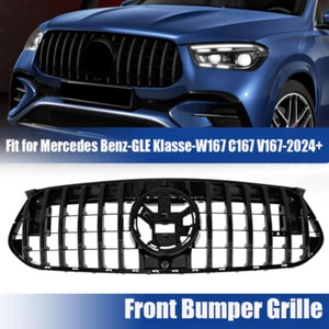 Rejilla de parachoques delantero GT R para Mercedes Benz W167 Clase GLE 2024-ON negro brillante - Imagen 1 de 15