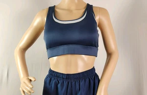 Sujetador deportivo Zyia para mujer talla pequeña (medido) azul marino claro N ajustado con tiras acolchado - Imagen 1 de 5