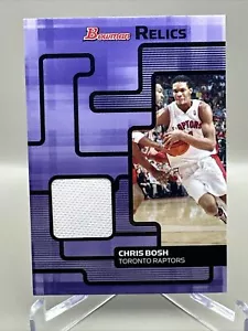 2007-08 Bowman Relics Chris Bosh gioco maglia usata reliquie Toronto Raptors - Foto 1 di 2