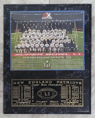New England Patriots  Super Bowl 51 12x15 plaques LI Cover