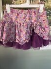 Disney  Store Purple Floral Girls Skirt Size 9/10 Used 