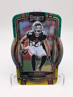 💥 2022 Select Club Level Green/Yellow Die-Cut Prizm AJ TERRELL Falcons #296 - Image 1 of 2