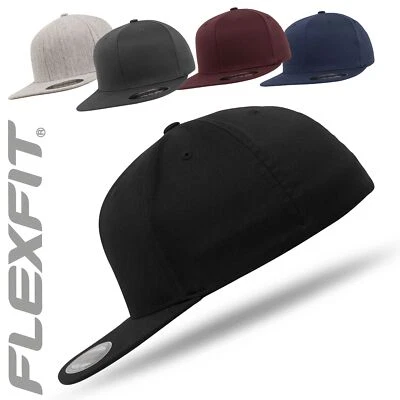 Orig. Flexfit Herren Cap Flat Visor Kappe Mütze fitted Flex Fit gerader Schirm