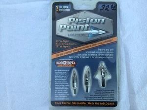 Piston Point Broadheads, 100 Grain 1.5” At Impact. Expandable, Archery - Picture 1 of 6