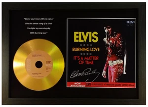 ELVIS PRESLEY 'BURNING LOVE' SIGNED GOLD CD DISC COLLECTABLE MEMORABILIA GIFT - Bild 1 von 1