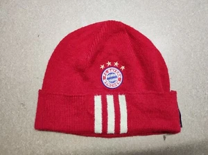 Adidas FC Bayern Munchen Red Beanie Hat One Size Munich Football Club Soccer - Picture 1 of 9