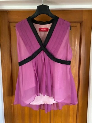 Khoon Hooi Purple Silk Sleeveless Top Size M - Image 1 of 4