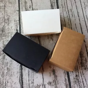 40x Kraft white Black Paper Gift Boxes birthday Wedding Favour Bomboniere Boxes - Picture 1 of 11
