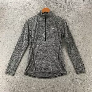 Under Armour Tech Twist Print Half Zip Long Sleeve Shirt Womens Medium Grey - Picture 1 of 12