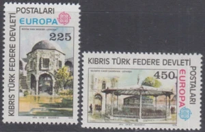 JUEGO DE 2 TURQUÍA CIPRUS Sc #55-6 CPL MNH - EUROPA 1978, SITIOS HISTÓRICOS, MOSQUITOS - Imagen 1 de 1
