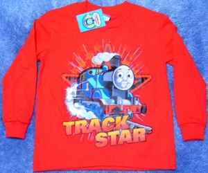 Camiseta THOMAS the Tank Engine Track Star Roja Manga Larga Gráfica Talla M (5/6) NUEVA - Imagen 1 de 5