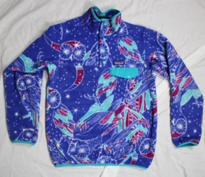 Patagonia Synchilla Snap T Fleecepullover Damen XS Eulenmuster Lila RAR - Bild 1 von 11