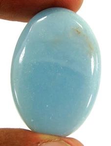 38.70 Ct Natural Blue Angelite Loose Gemstone Cabochon Wire Wrap Stone - 23488 - Picture 1 of 2