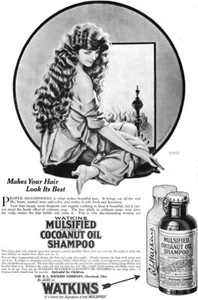 Will Grefe Ragazza con Bellissimi Capelli Watkins Shampoo Mulsificato 1920 Pubblicità Rivista - Foto 1 di 1