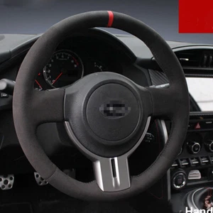  For Subaru BRZ DIY Hand Sewing Steering Wheel Cover Black Suede - Bild 1 von 8
