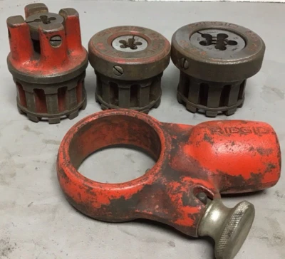 Lot of 3 Ridgid 00-RB Die Heads w/ Ratcheting Threader (B190) - Image 1 of 4