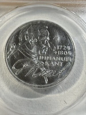 1974-D Germany 5 Marks Immanuel Kant Commemorative Graded MS 63 by ANACS - Image 1 of 4