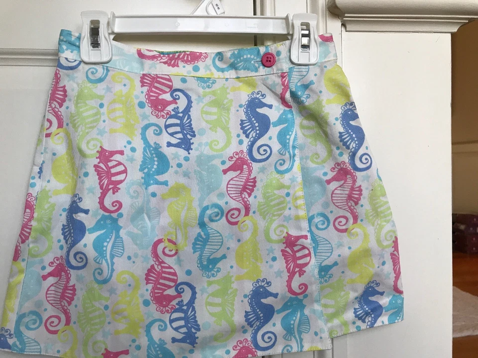 NWT Girls Hartstrings Reversible Skirt, Size 8, White, Pink, Green, Blue - Image 1 of 4