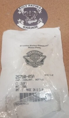 NOS OEM Genuine Harley Davidson Motorcycle Coolant Bottle Cap P/N 26780-05A - Image 1 of 3