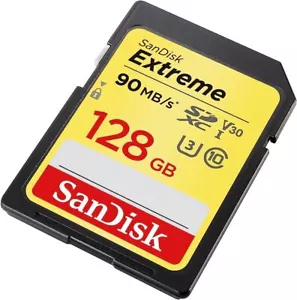 Karta pamięci SanDisk Extreme 128GB Class 10 SD SDXC V30 90 MB/s - Zdjęcie 1 z 1