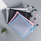 Mesh Zipper Pouch A4 Waterproof Durable Pencil Case Storage Bags File Zipper _cu