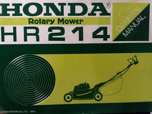 Honda HR214 Walk Behind Rotary Lawn Mower Owners Manual 1983 - Picture 1 of 2