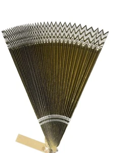 Vintage Air Line Mfg Co Decorator Fireplace Fan Screen Silver Gold MCM Regency - Picture 1 of 10