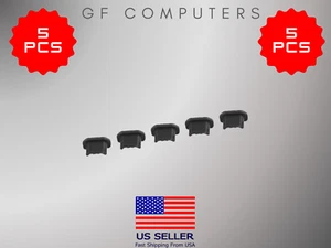 5 pcs Anti Dust Plug Micro USB Silicone Cover Charging Port Black - Picture 1 of 2