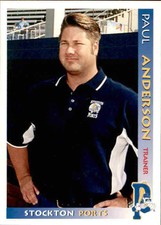 1998 Stockton Ports Grandstand #3 Paul Anderson Trainer Phoenix Arizona AZ Card
