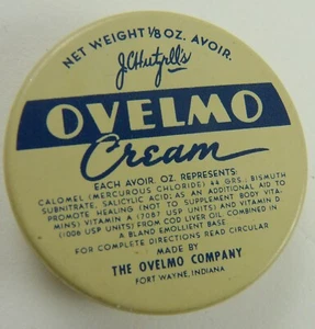 Sample Vintage Tin Lithograph Ovelmo Cream Eczema Itching Relief - Picture 1 of 3