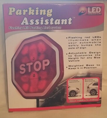 Stop Sign Parking Assistant LED Innovation New in box! Flash red light stop sign - Image 1 of 4