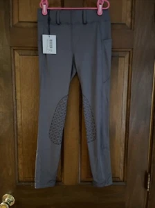 Ovation Girls XL Equestrian Breeches Tights Horse Back Riding Gray New With Tag - Picture 1 of 5