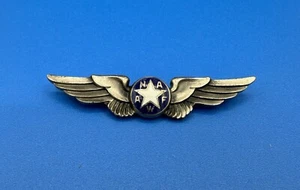 WWII US Army NAWAF 2” Sterling Pin Back Wing Mkd Women's Air Force - Picture 1 of 4