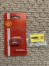 Manchester United 2008 Double Champions Metal Lapel Pin Badge X2 **