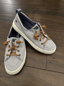 Sperry Top-Sider Crest Vibe Slipper Canvas-Schuh Mini kariert Größe 6 Damen - Bild 1 von 7