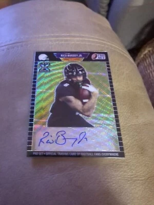 2021 Leaf Pro Set Metal 1989 Auto Black Wave /25 Rico Bussey Jr #PA-RBJ Auto - Image 1 of 2