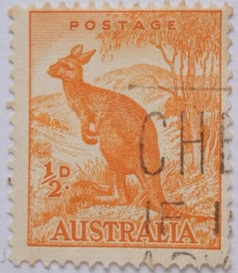 Australia Stamp 1949, 1/2 d Orange Kangaroo, fine used - Picture 1 of 1