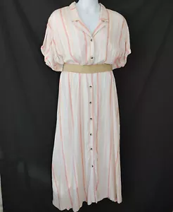 WOMEN'S PLUS SIZE 4X 28W 30W -- LINEN MIX MAXI WORK CASUAL DRESS - NWOT CLOTHING - Picture 1 of 5