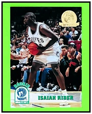 ISAIAH RIDER  RC  1993  HOOPS  GOLD 5th ANNIVERSARY  MINNESOTA TIMBERWOLFS  MINT - Image 1 of 2