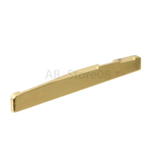Brass Acoustic Guitar 6 String Bridge Slotted Saddle 72mm x 3mm - Picture 1 of 4