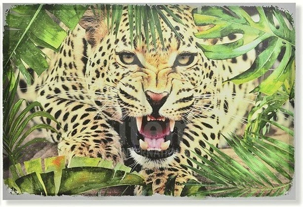 Cadre toile tableau Panthère félin fauve - 90 x 60 cm - animal sauvage animaux - Photo 1/1