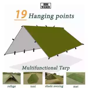Waterproof Tent Tarp Tent Outdoor Camping Tactical Sun Shelter Sunshade Awning - Picture 1 of 27