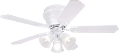 Westinghouse 7231400 CONTEMPRA TRIO 室内吊扇带灯,42 英寸,WHT — 第 1/4 张图片