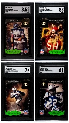 1994 Coca-Cola Monsters Of The Gridiron Gold Emmitt Smith Derrick Thomas SGC Lot - Image 1 of 4