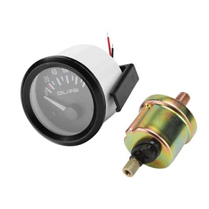 52mm/2in 12V Electromagnetic Oil Pressure Gauge Indicator Auto Modified Meter - Picture 1 of 10